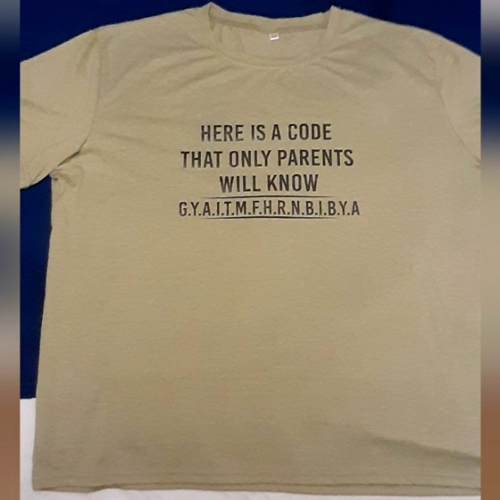 Men's Graphic T-Shirt (Here Is A Code That Only Parents Will Know) - Picture 1 of 15